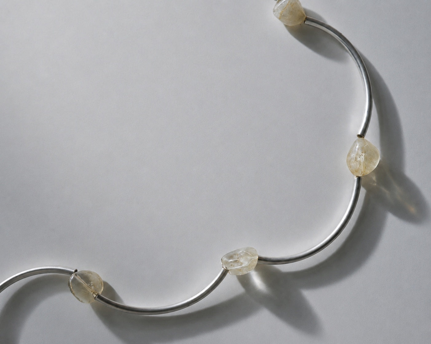 Citrine Curved Link Necklace