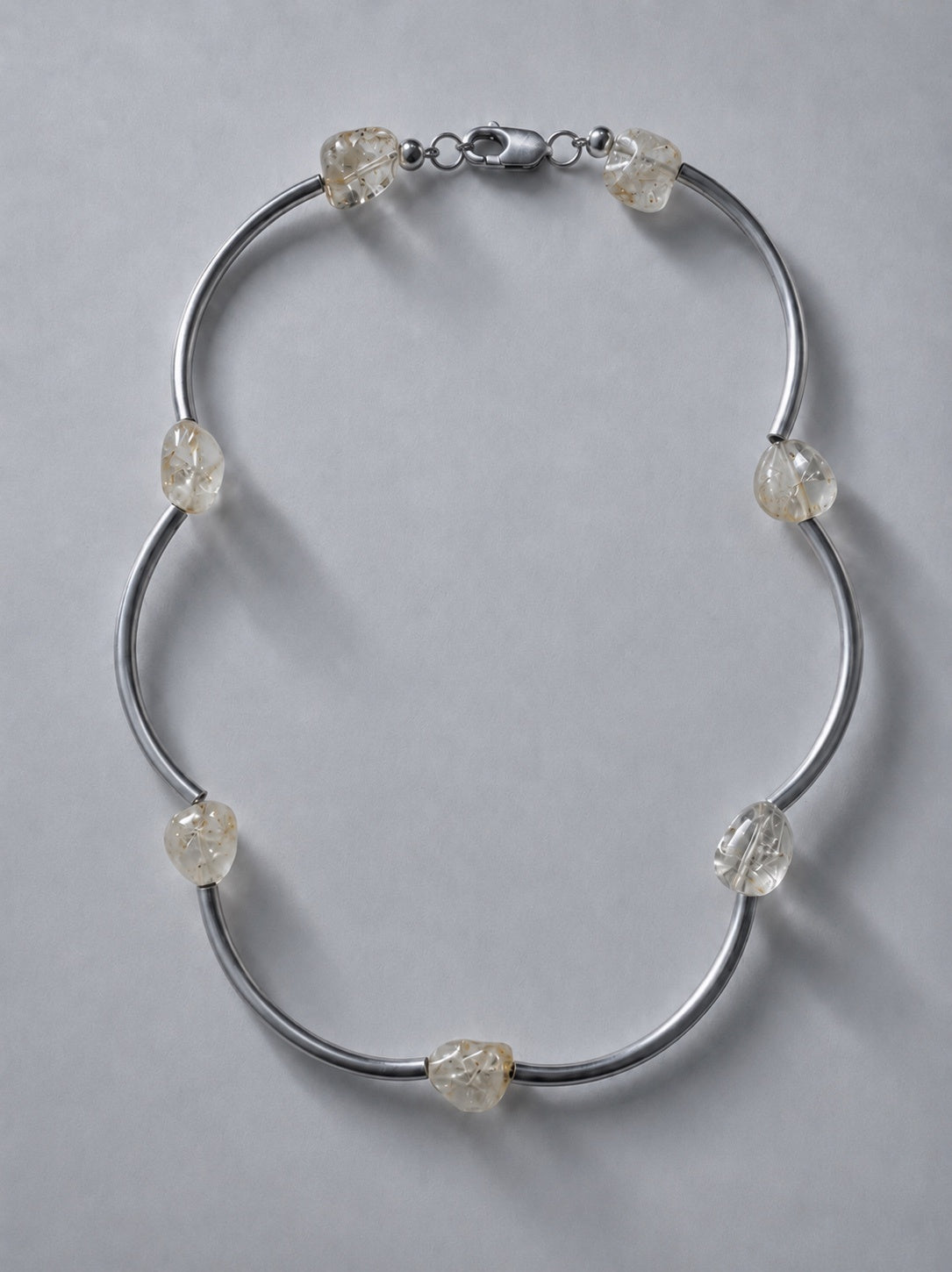 Citrine Curved Link Necklace